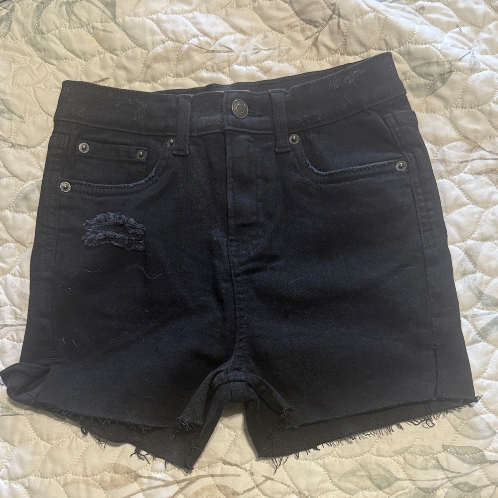 True Craft Black Denim Kids Shorts